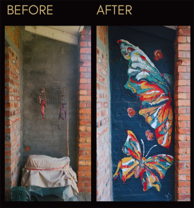 Expressionism Butterfly Mural