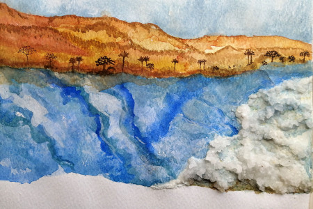 Dead Sea Mixed Media close up