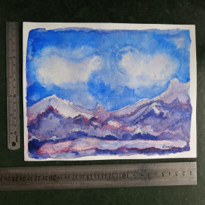 Watercolours Siberian Mountains