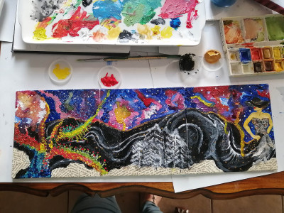 Poem Representation - Mixed Media in Progress