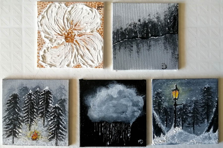bundle of miniature acrylics