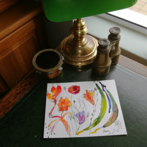Watercolours Abstract Flowers