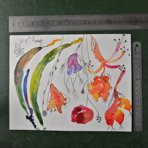 Watercolours Abstract Flowers